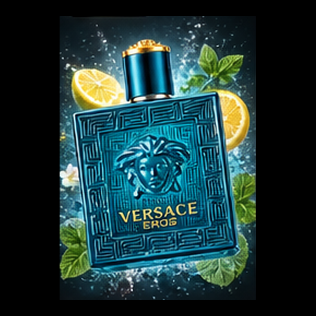 Versace Eros Parfum floating 3D
