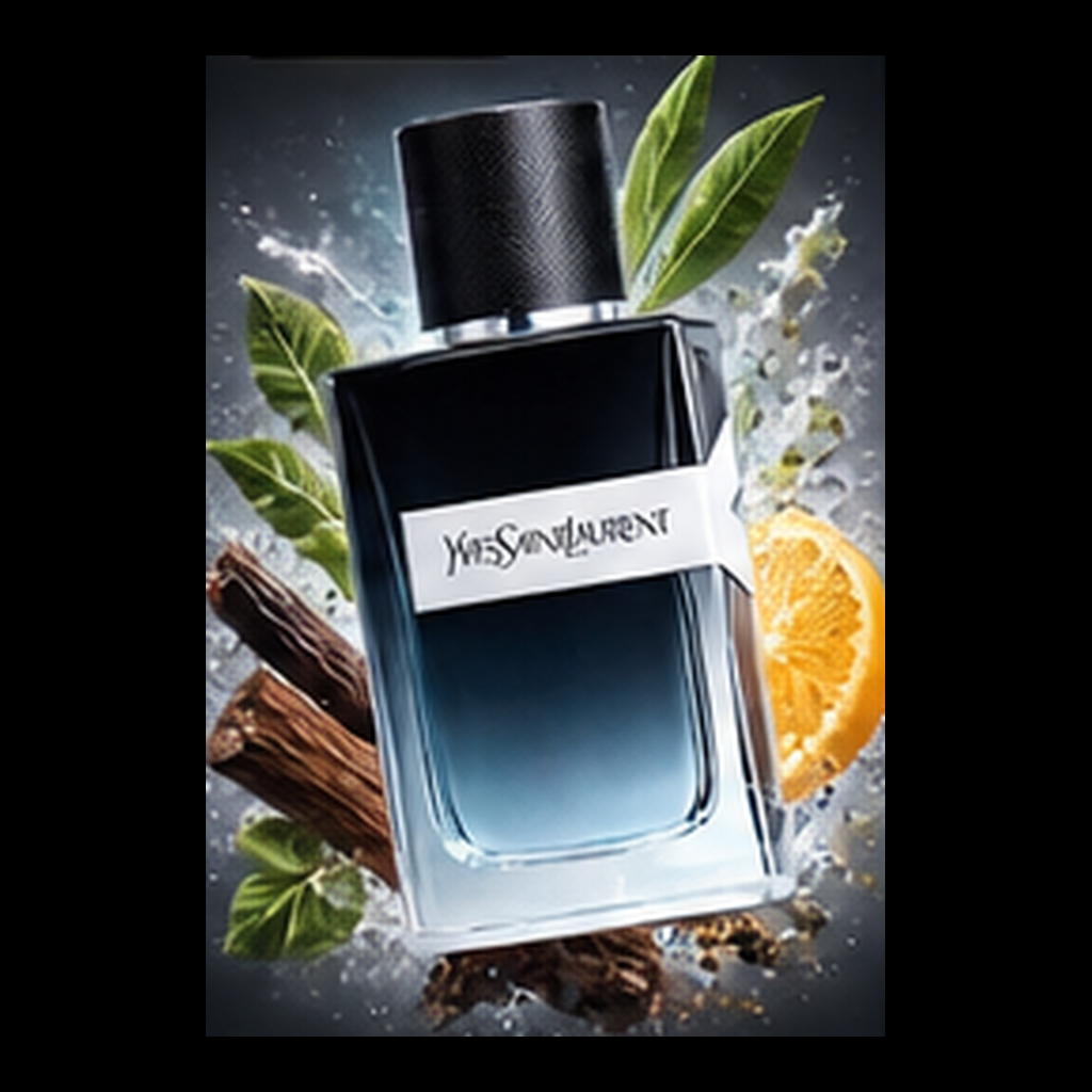 YSL Y Eau de Parfum floating 3D